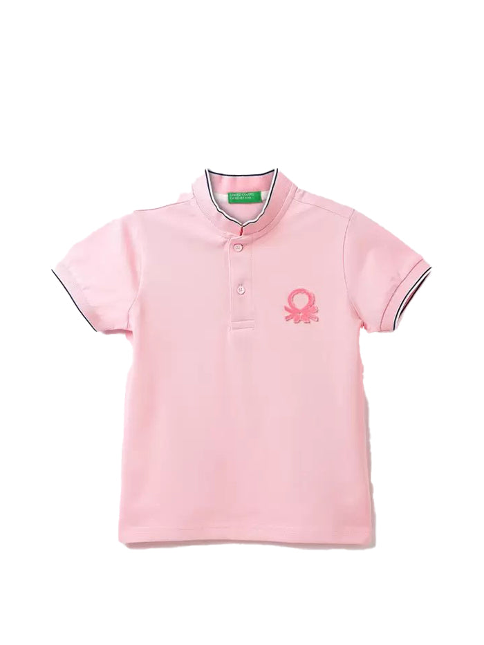 Baby Boys Solid Cotton Blend Pink T Shirt
