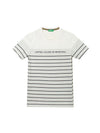 UNITED COLORS OF BENETTON MEN STRIPED ROUND NECK T-SHIRT