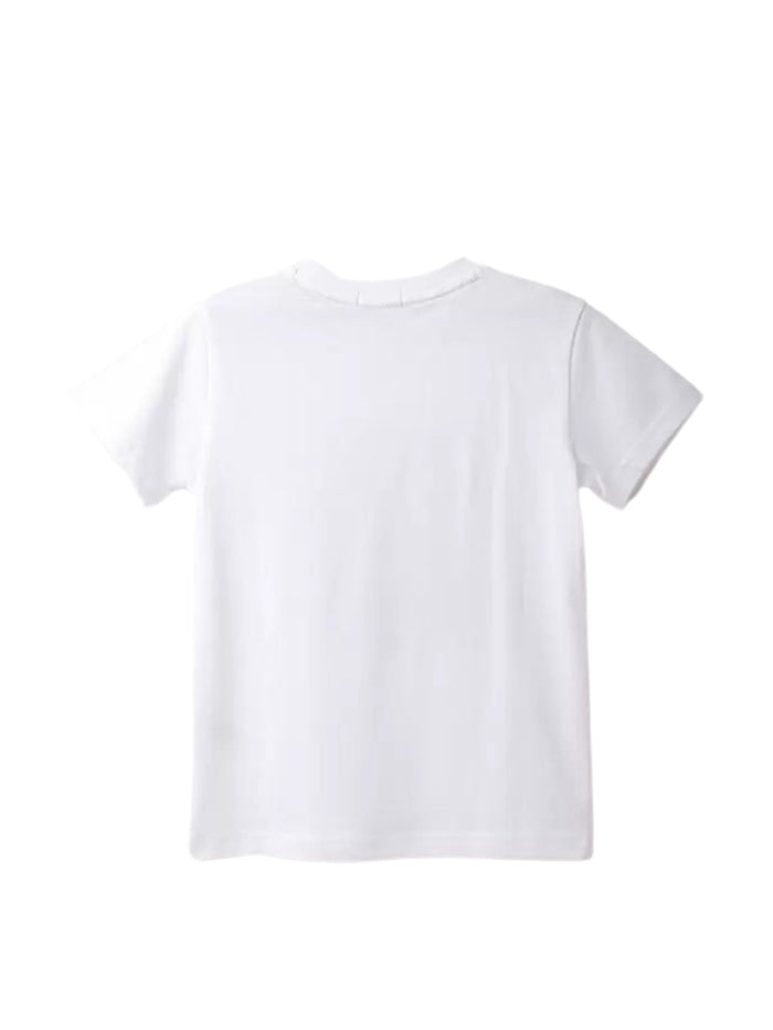 Boys Printed Pure Cotton White T Shirt