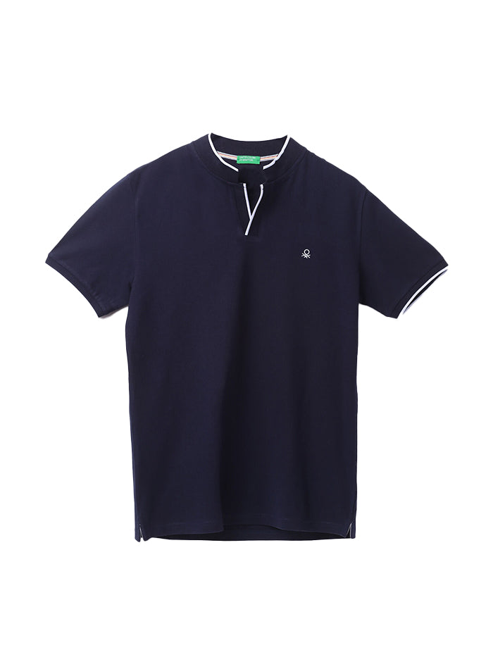 UNITED COLORS OF BENETTON MENS SHORT SLEEVE TIPPING T-SHIRT