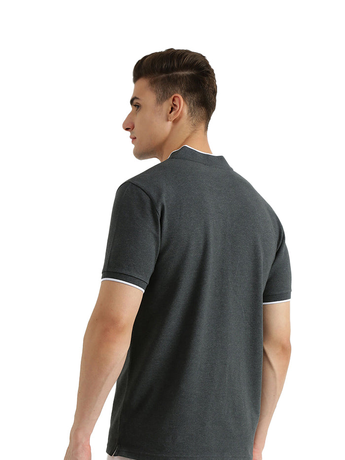 UNITED COLORS OF BENETTON MENS SHORT SLEEVE TIPPING T-SHIRT