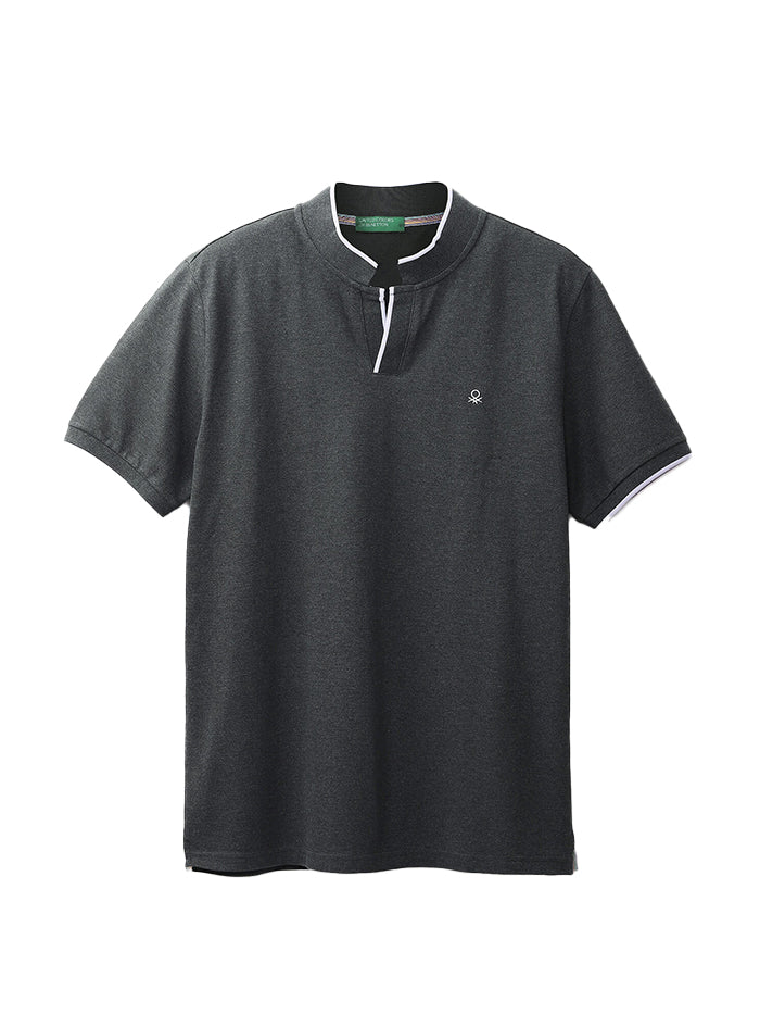 UNITED COLORS OF BENETTON MENS SHORT SLEEVE TIPPING T-SHIRT