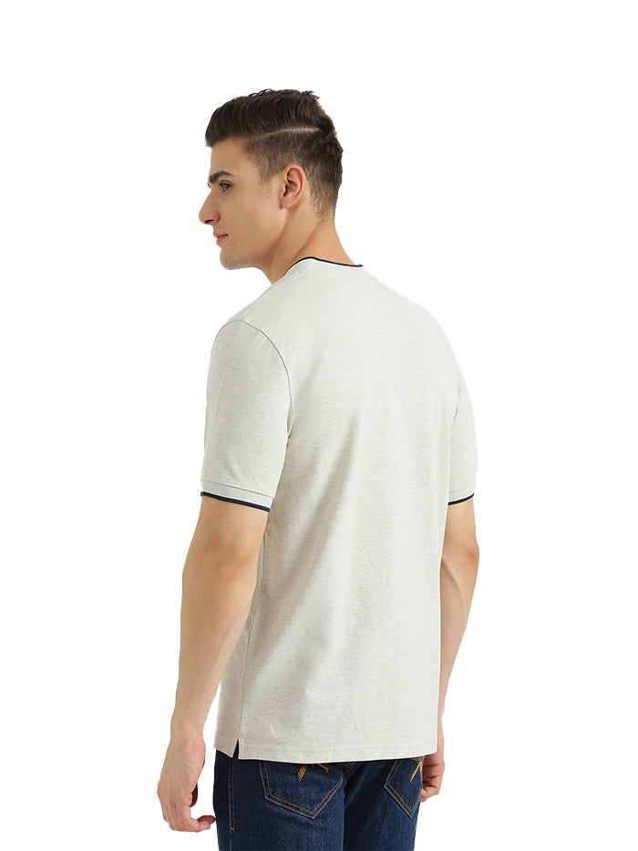 UNITED COLORS OF BENETTON MENS SHORT SLEEVE TIPPING T-SHIRT