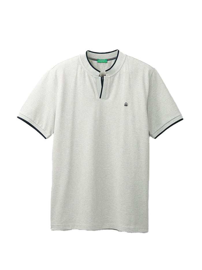 UNITED COLORS OF BENETTON MENS SHORT SLEEVE TIPPING T-SHIRT