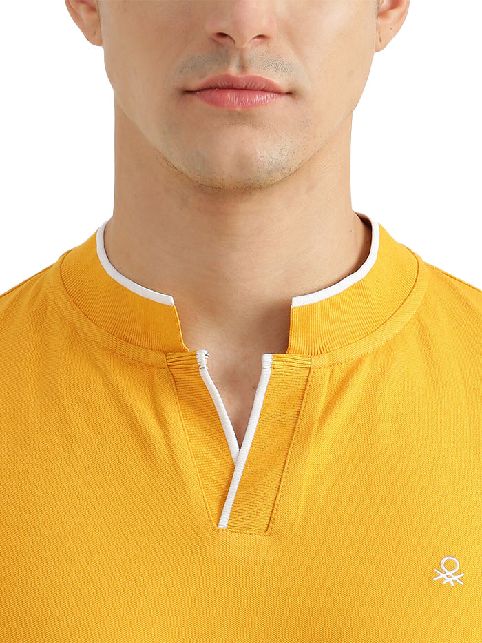 UNITED COLORS OF BENETTON MENS SHORT SLEEVE TIPPING T-SHIRT