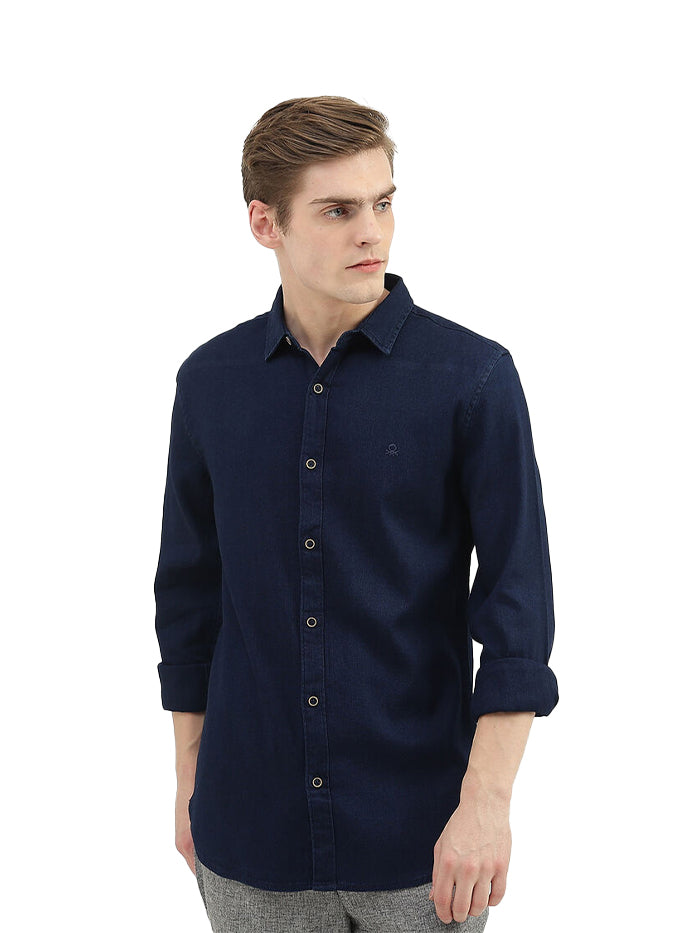 Buy United Colors of Benetton Blue Cotton Slim Fit Checks Shirt for Mens  Online @ Tata CLiQ