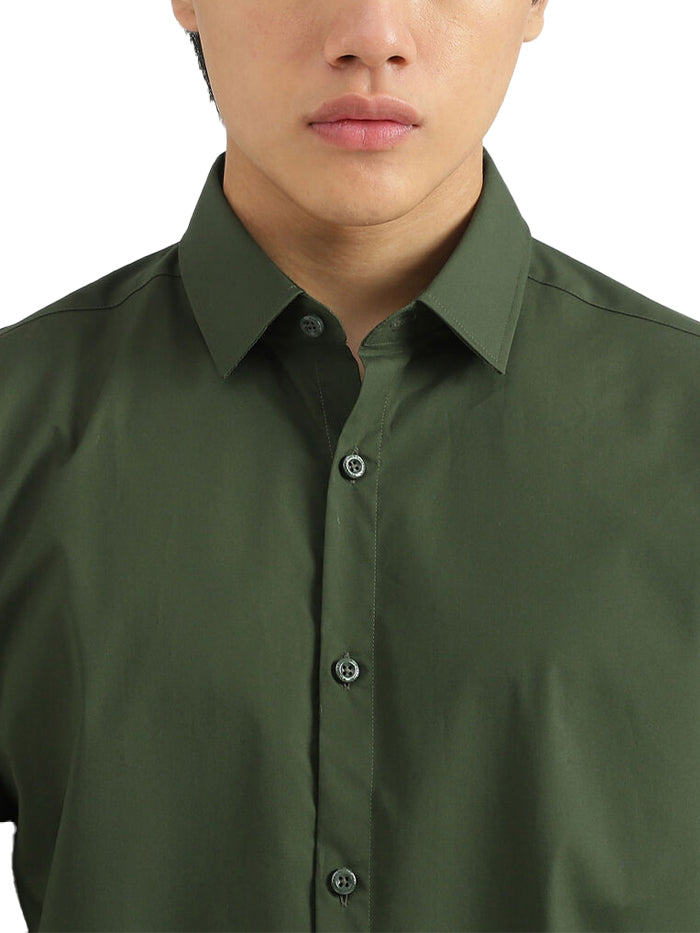 UNITED COLORS OF BENETTON MEN SOLID SHIRT