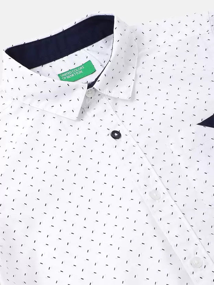 Boys Regular Fit Printed Casual Shirt