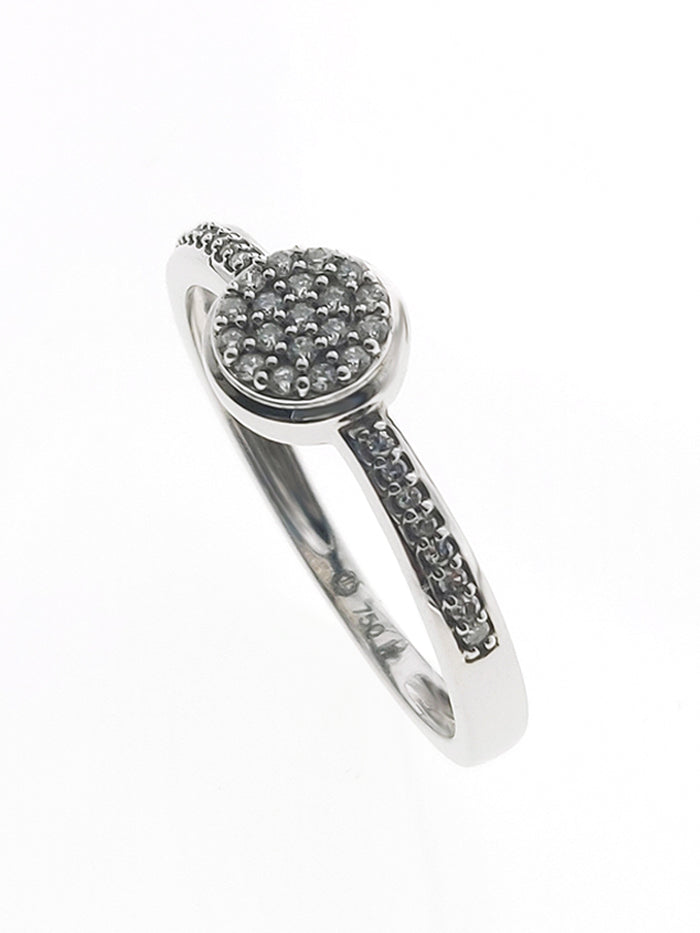 18K WHITE GOLD RING SET WITH DIAMONDS