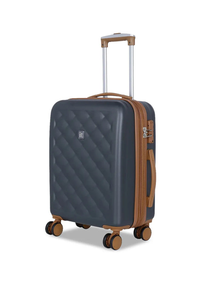IT luggage Fashionista Hardsided Suitcase Charcoal Gray Trolley bag