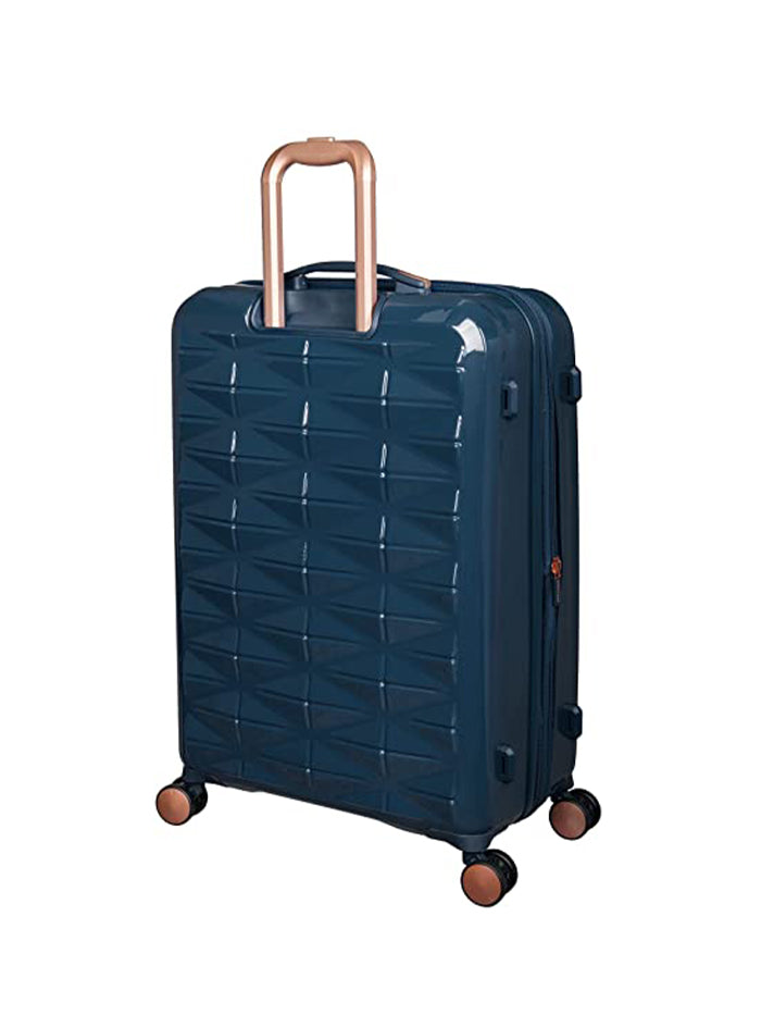 it luggage Certify Peacock Navy Hard Sided Suitcase Expandable Travel Bag