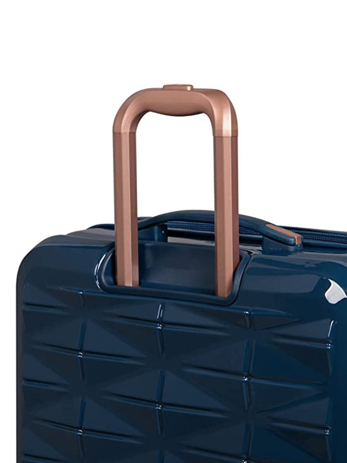 it luggage Certify Peacock Navy Hard Sided Suitcase Expandable Travel Bag