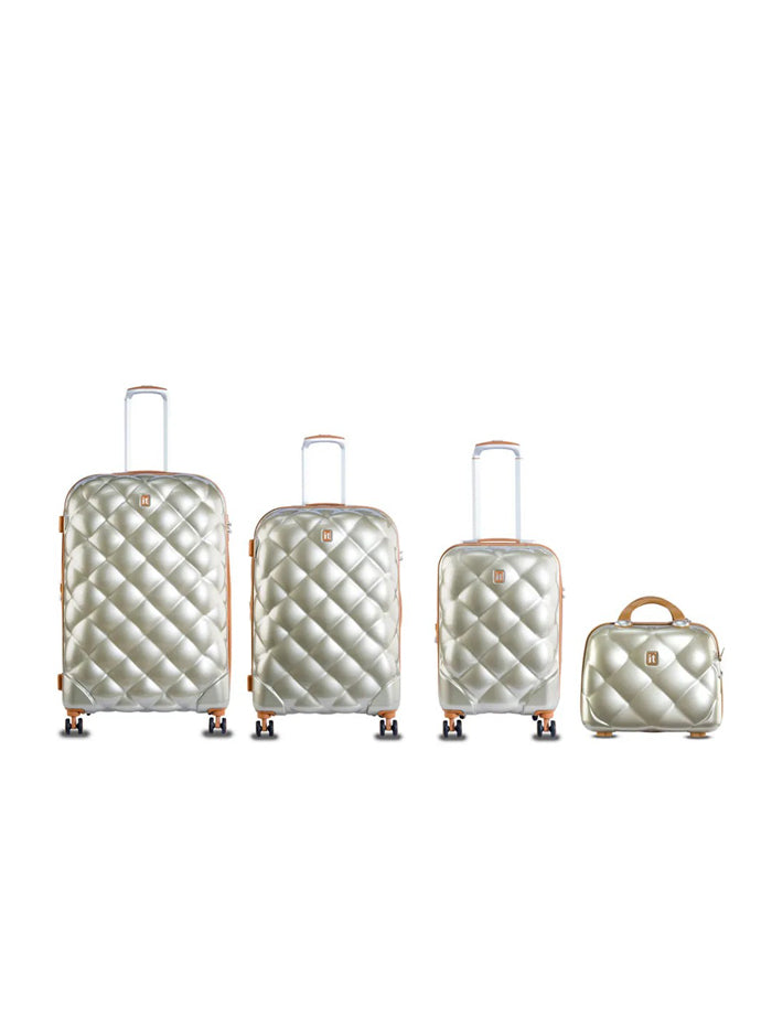 IT luggage Beige Solid Trolley Bag FineBrandz