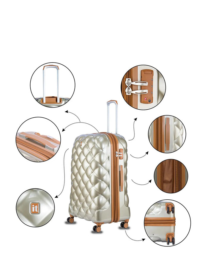 IT luggage Beige Solid Trolley Bag