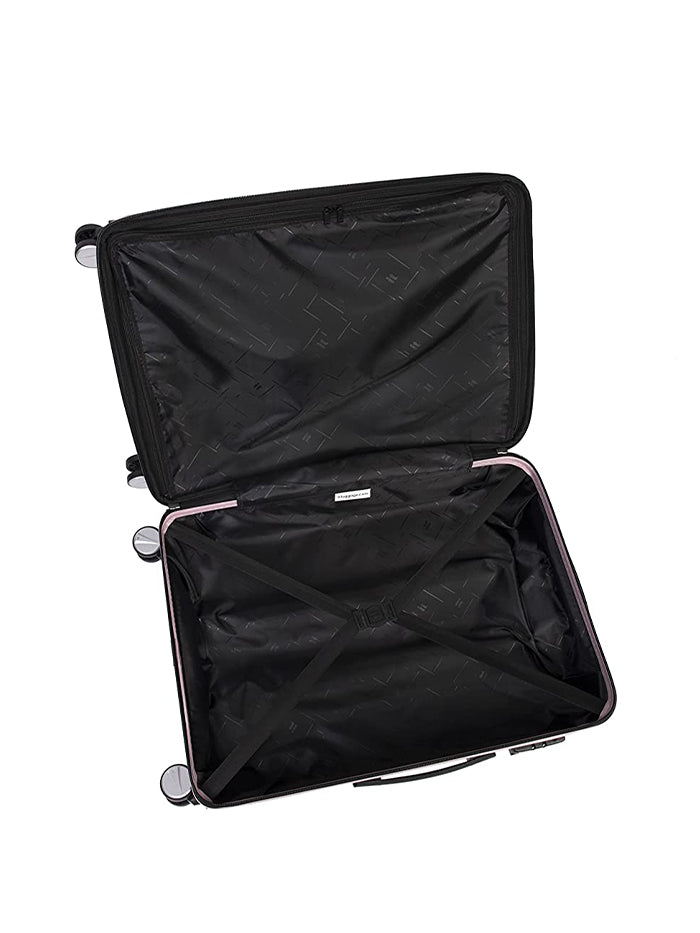 it luggage Resonating Metal Pale Mauve Fog Hard Side Suitcase Expandable Travel Bag