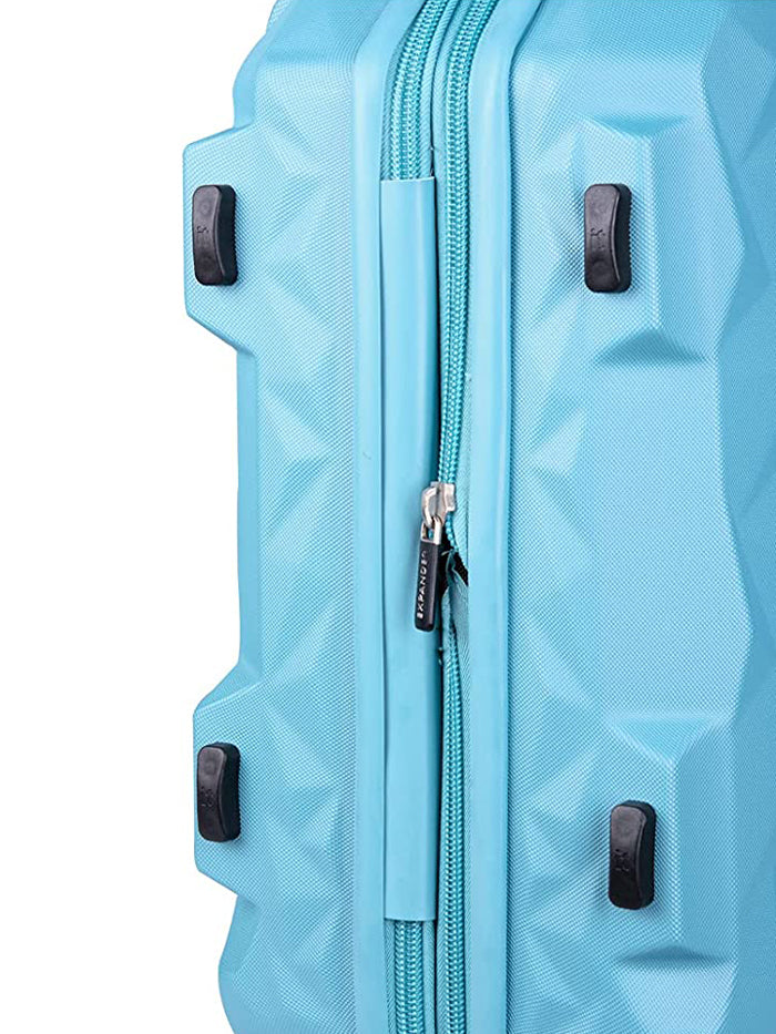 it luggage Ice Cap Blue Hard Sided 8 Wheel Suitcase Expandable Travel Bag