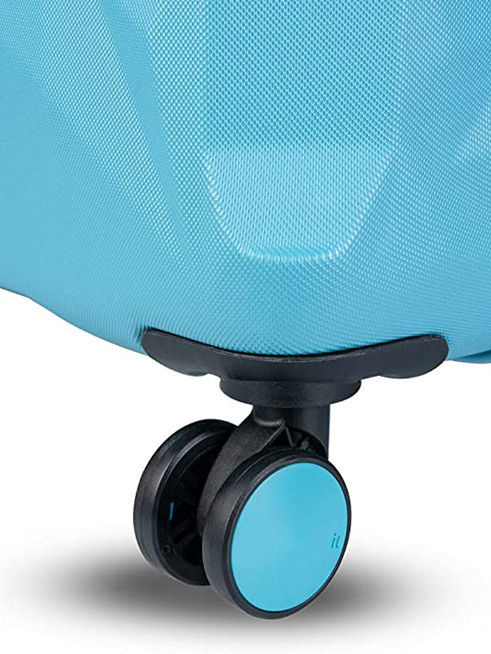 it luggage Ice Cap Blue Hard Sided 8 Wheel Suitcase Expandable Travel Bag