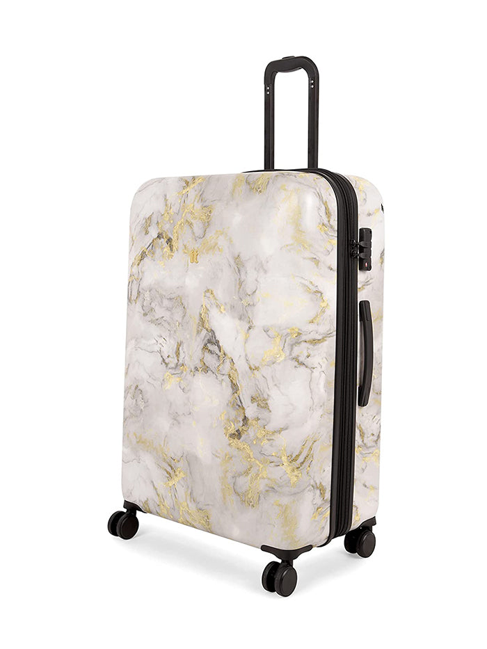 it luggage Sheen Gold Greyscale Marble Hard Side Suitcase Expandable Travel Bag