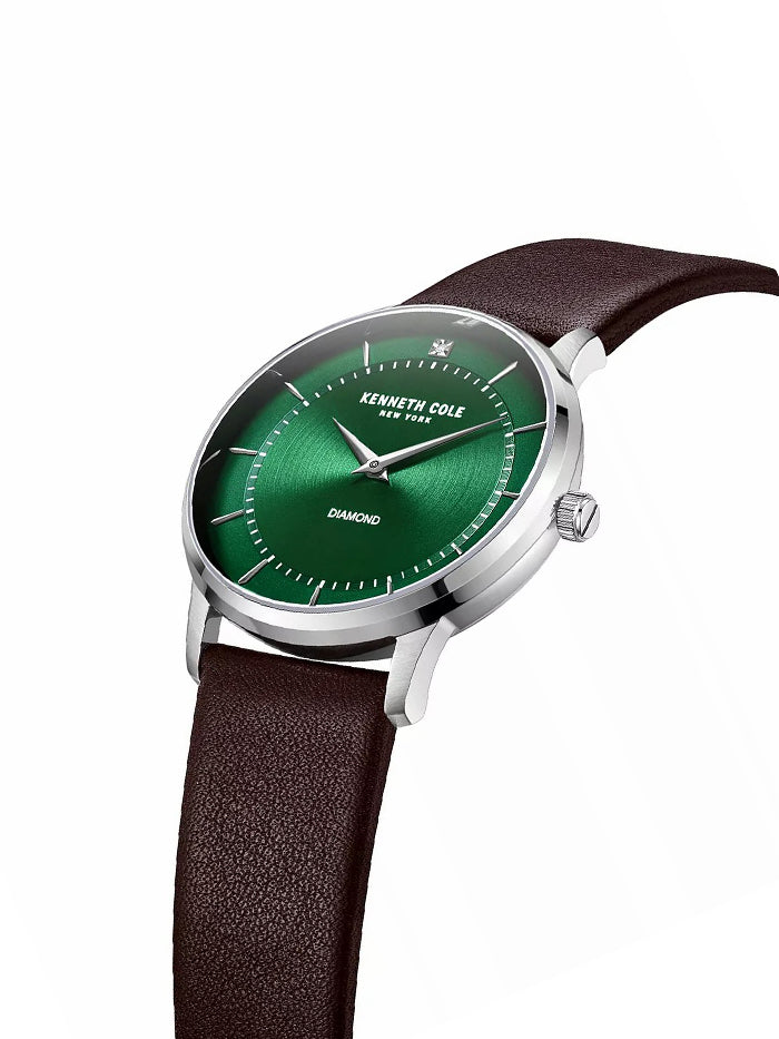 Kenneth Cole Brown Leather Strap Men's Watch