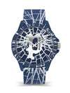 Police Wing Sketch Navy Silicone Men&#39;s Watch