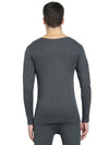 Men&#39;s Charcoal Melange Thermal Long Sleeve Vest
