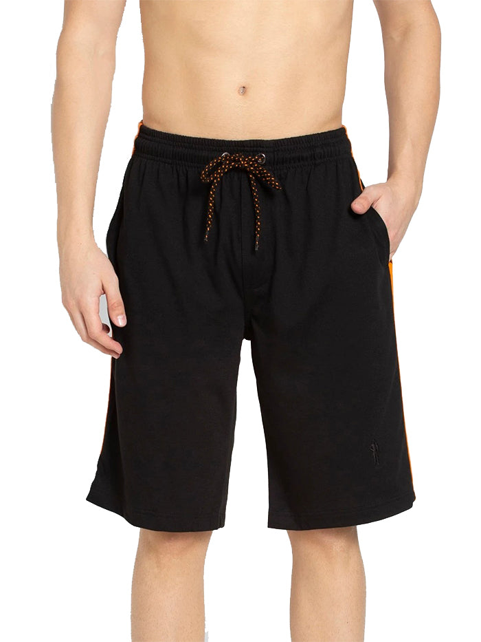 Men's Black & Golden Poppy Knit Sport Shorts