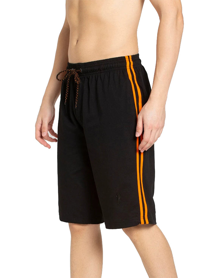 Men's Black & Golden Poppy Knit Sport Shorts