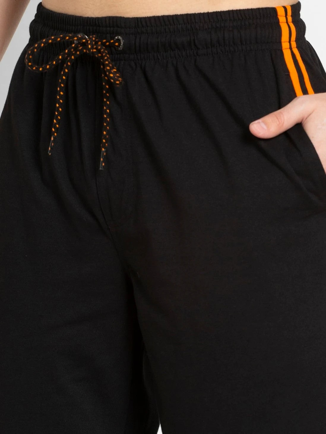 Men&#39;s Black &amp; Golden Poppy Knit Sport Shorts