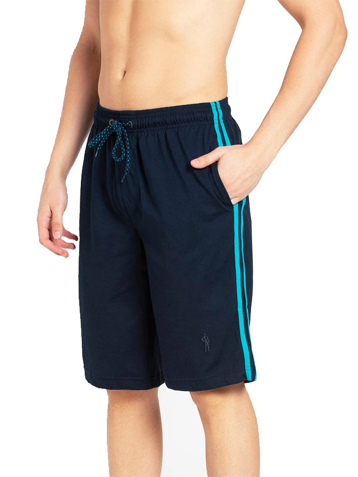 Men's Navy & Scuba Blue Knit Sport Shorts
