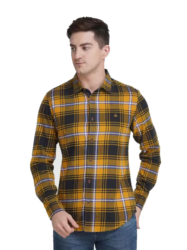 Men Slim Fit Checkered Casual Shirt