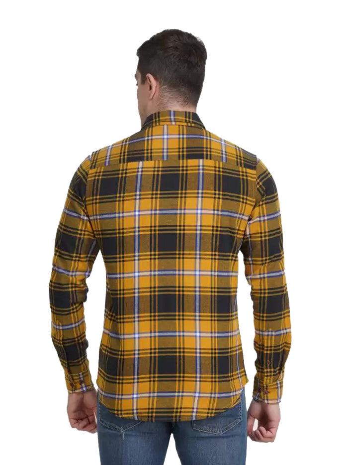 Men Slim Fit Checkered Casual Shirt