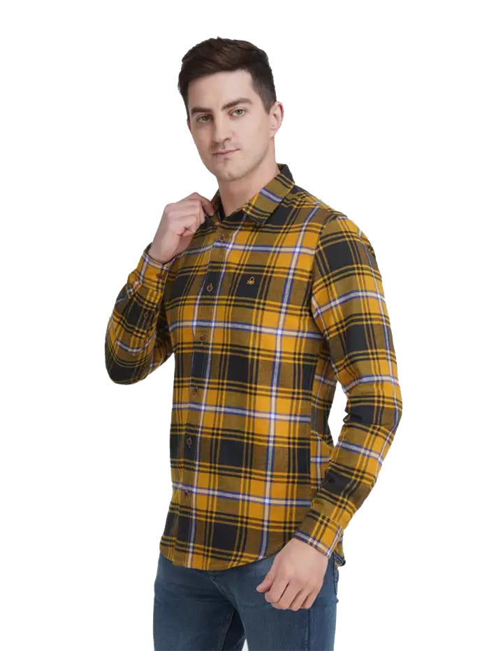 Men Slim Fit Checkered Casual Shirt