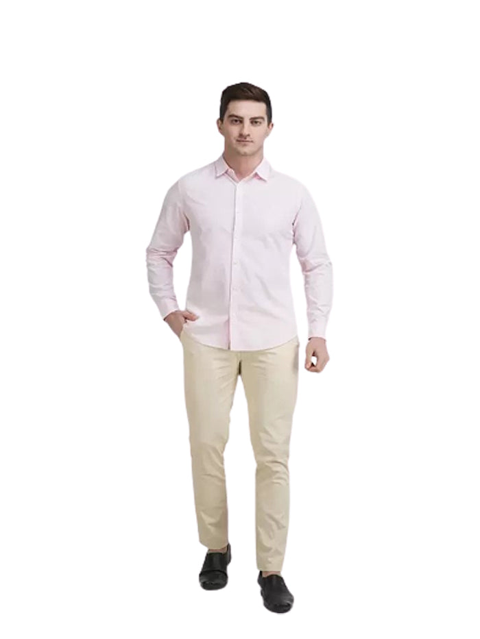 Men Slim Fit Solid Casual Shirt