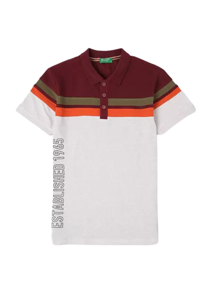 Color Block Men Polo Neck Multicolor T-Shirt