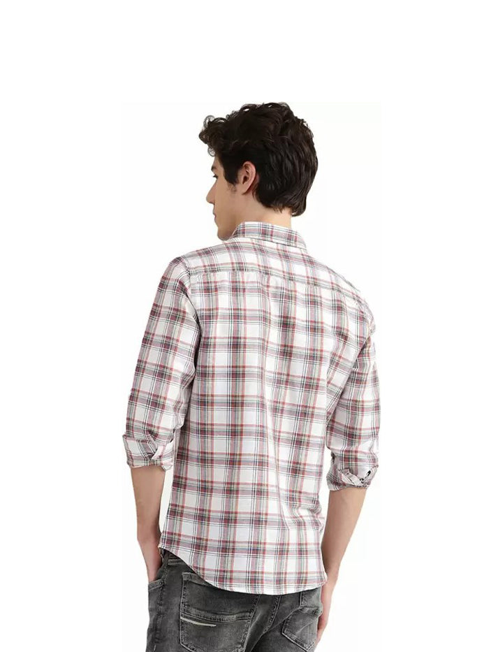 Men Regular Fit Checkered Casual Shirt