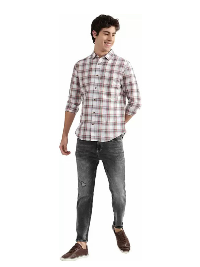 Men Regular Fit Checkered Casual Shirt