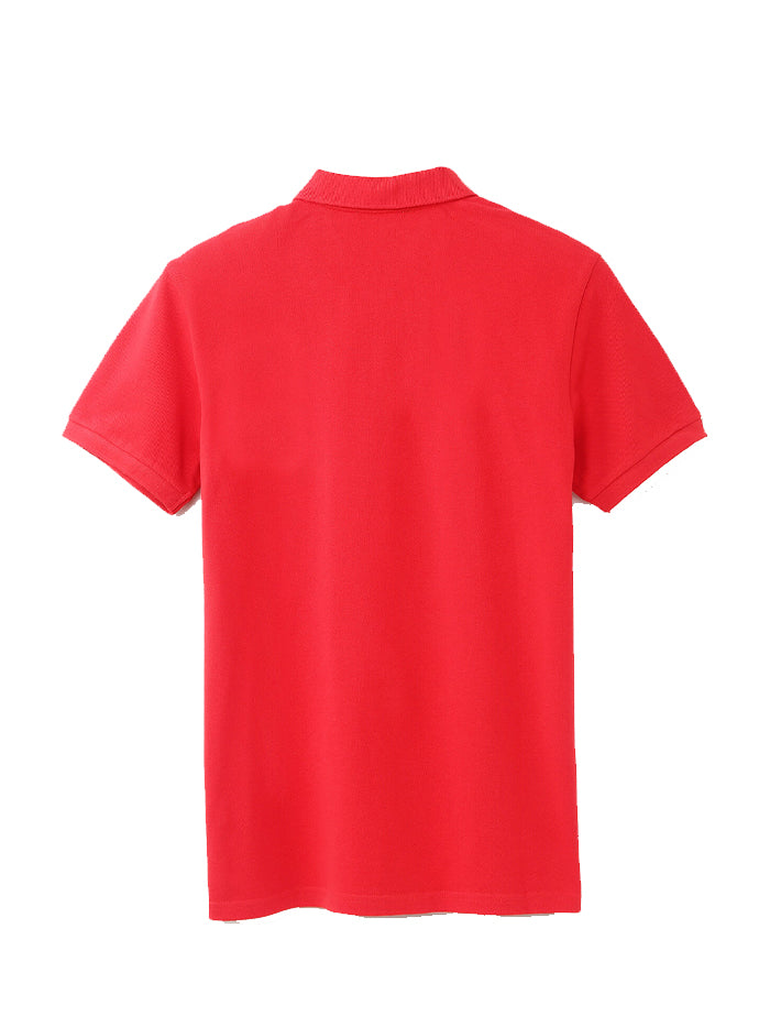 UNITED COLORS OF BENETTON MEN RED SOLID REGULAR POLO T SHIRT