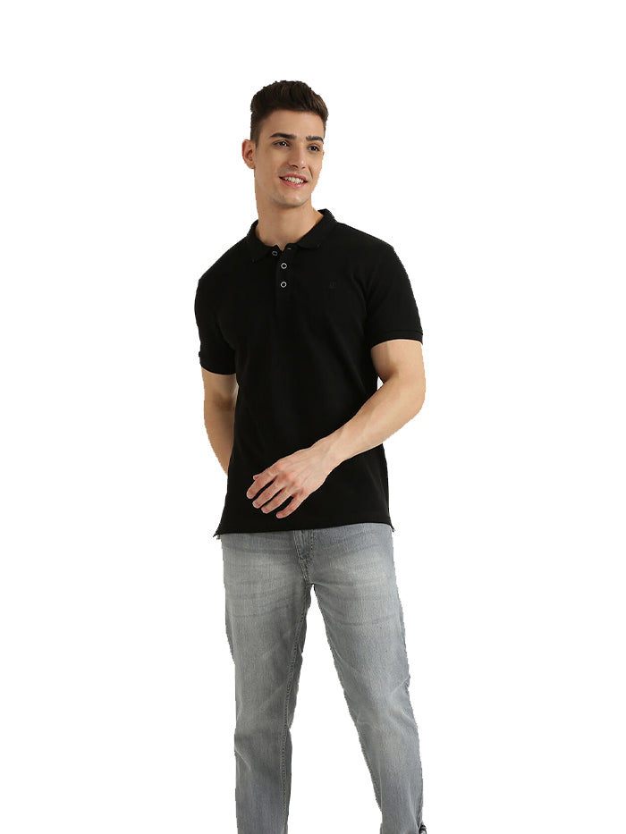 UNITED COLORS OF BENETTON MENS SHORT SLEEVE SOLID POLO