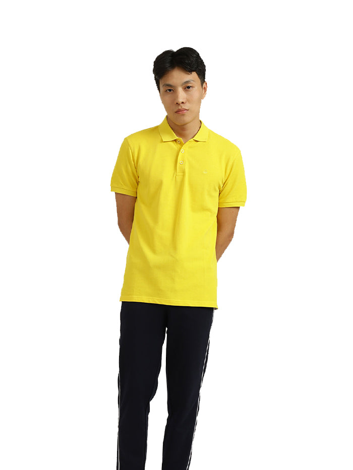 UNITED COLORS OF BENETTON YELLOW POLO T-SHIRT