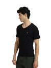 UNITED COLORS OF BENETTON BLACK V-NECK T-SHIRT