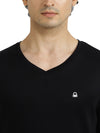 UNITED COLORS OF BENETTON BLACK V-NECK T-SHIRT