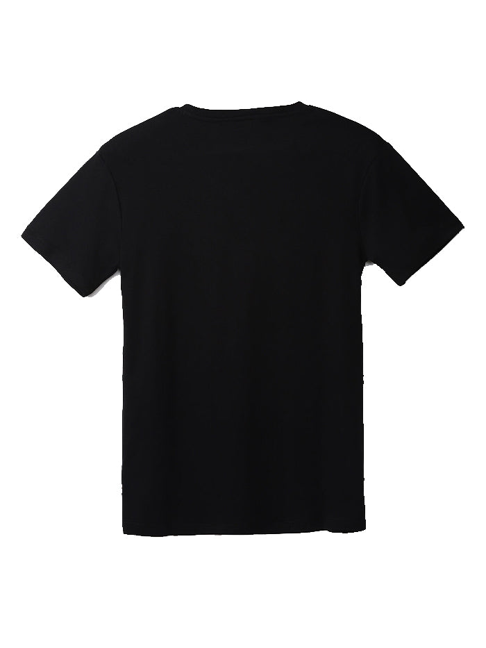 UNITED COLORS OF BENETTON BLACK V-NECK T-SHIRT