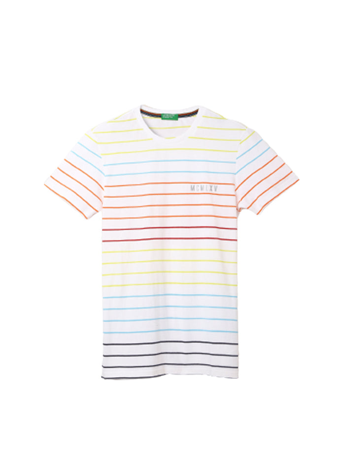 UNITED COLORS OF BENETTON MEN STRIPED T-SHIRT