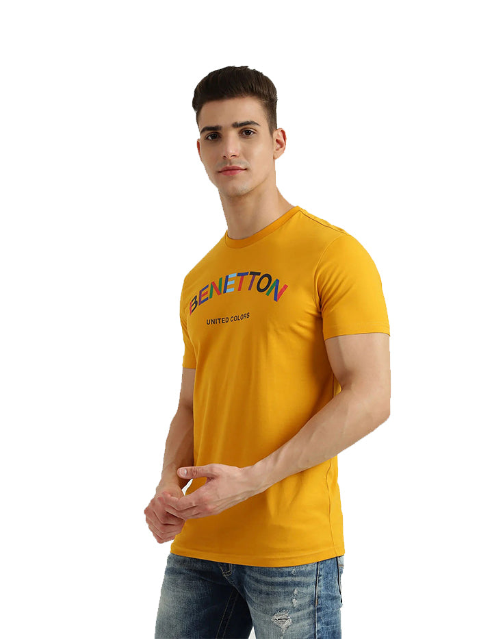 UNITED COLORS OF BENETTON MENS SHORT SLEEVE PRINTED T-SHIRT