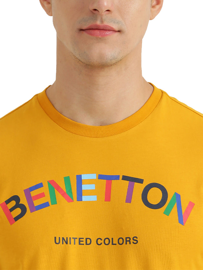 UNITED COLORS OF BENETTON MENS SHORT SLEEVE PRINTED T-SHIRT