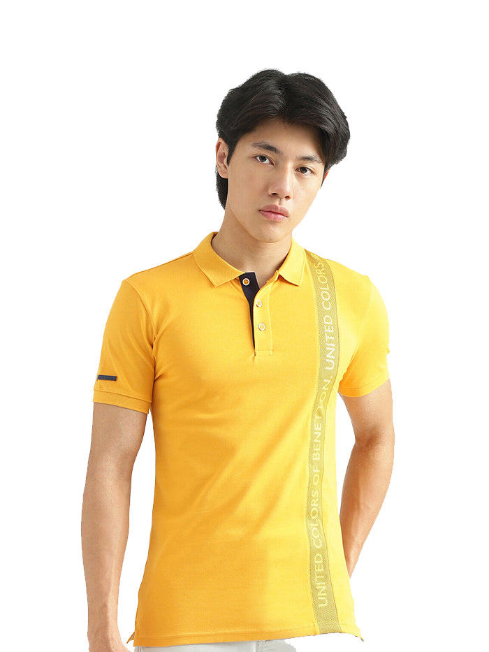 UNITED COLORS OF BENETTON MEN BRAND LOGO T-SHIRT