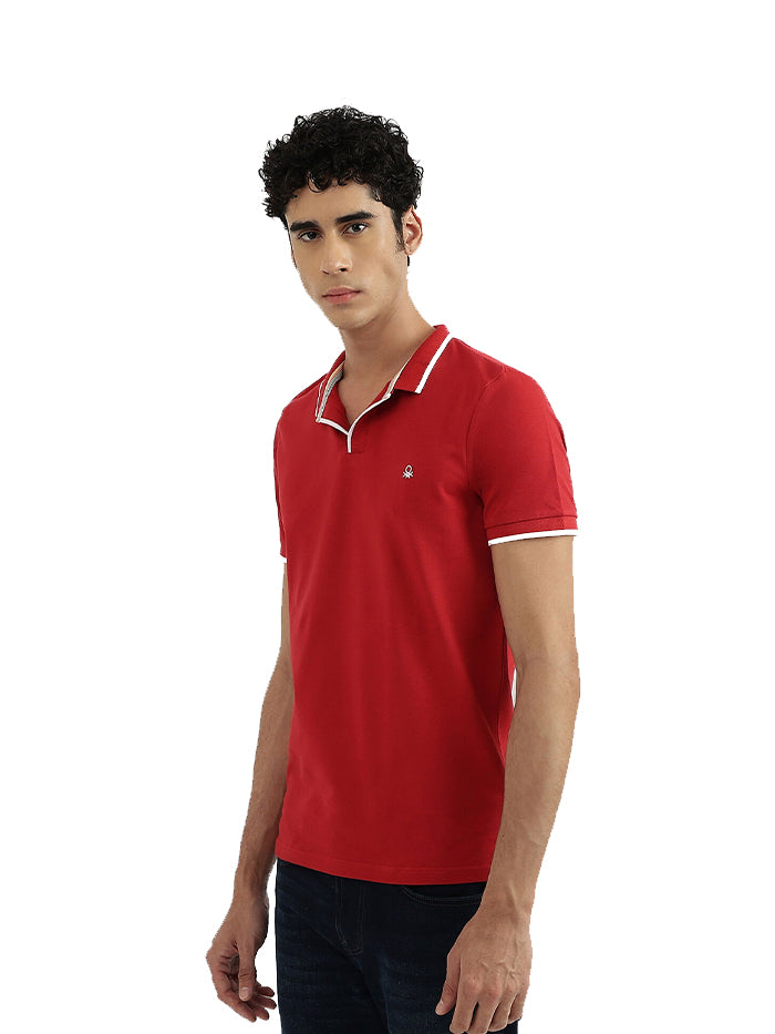 UNITED COLORS OF BENETTON MEN SOLID POLO NECK POLO T-SHIRT