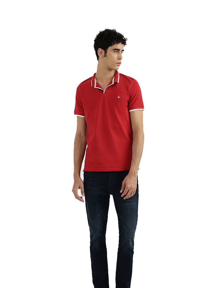 UNITED COLORS OF BENETTON MEN SOLID POLO NECK POLO T-SHIRT