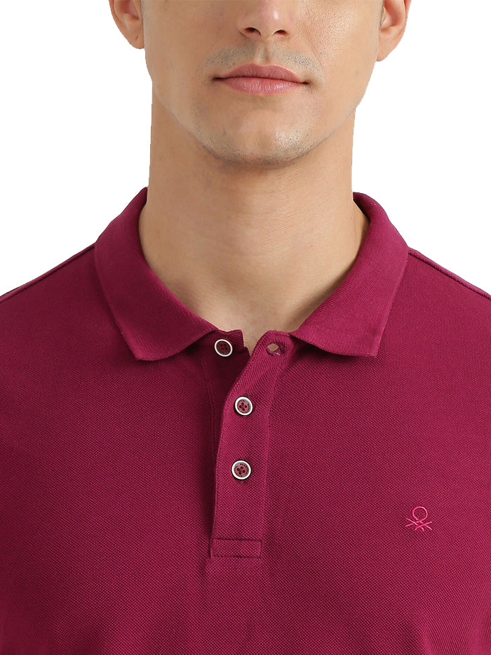 UNITED COLORS OF BENETTON MENS SHORT SLEEVE SOLID POLO T-SHIRT