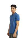 UNITED COLORS OF BENETTON BASIC BLUE POLO T-SHIRT